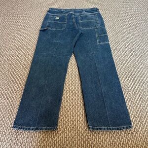 Vintage Lee Carpenter Pants Men’s Size 38x32 Dark Blue Wash Baggy Fit